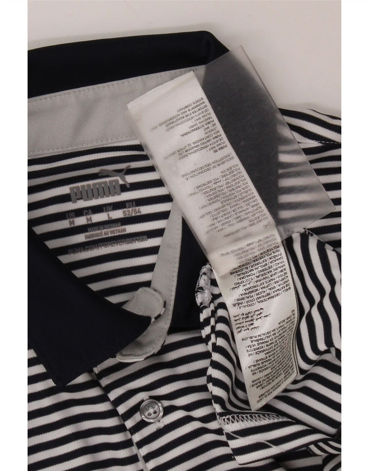 Puma Poloshirt til mænd Stor marineblå nålestribet polyester