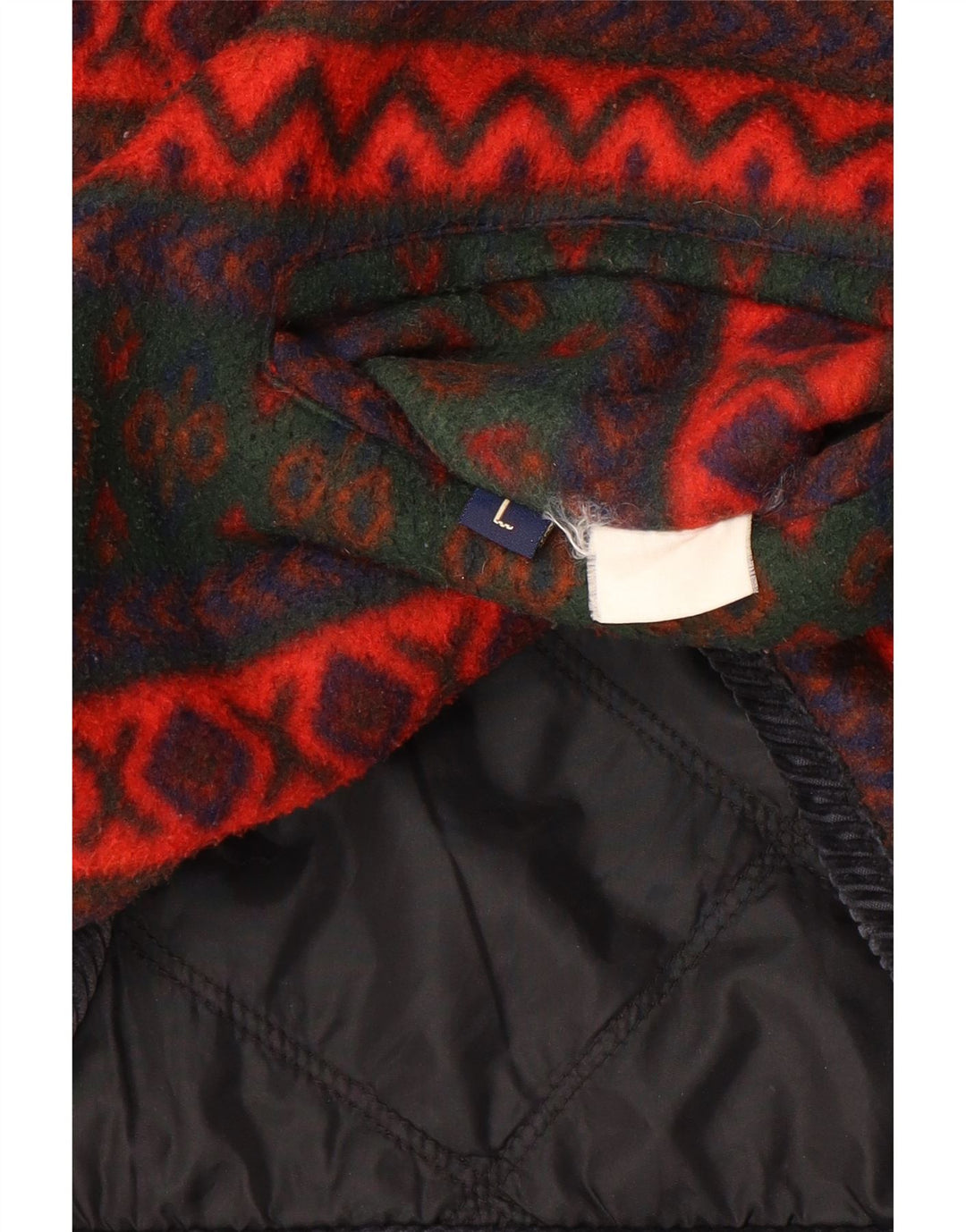 Vintage Herre Vendbar Quiltet Gilet UK 40 Large Black