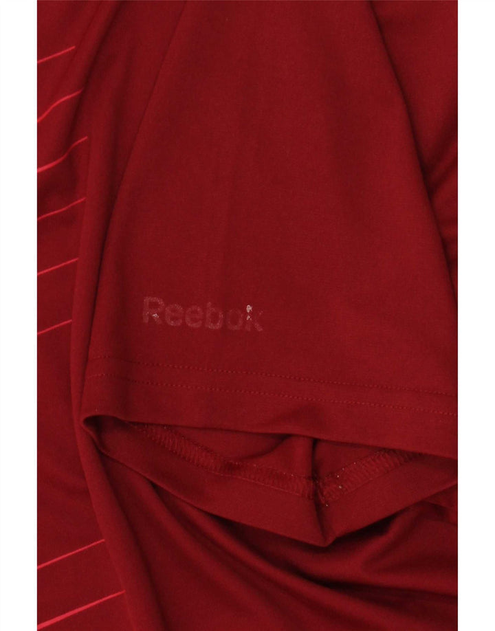 Reebok Herre Grafisk T-Shirt Top Lille Bourgogne Polyester