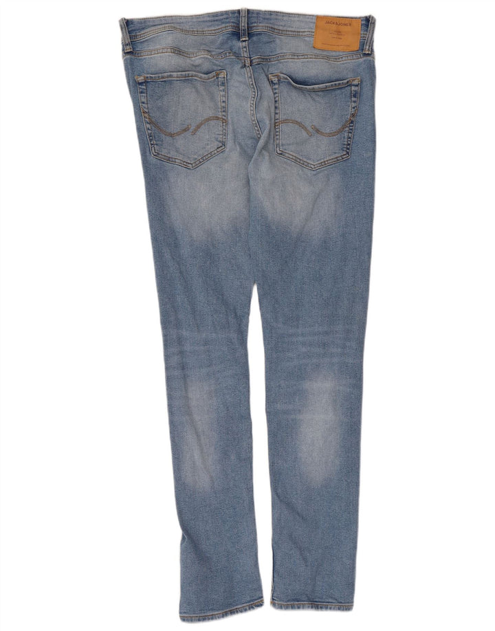 JACK & JONES Herre Liam Distressed Skinny Jeans W34 L32 Blå