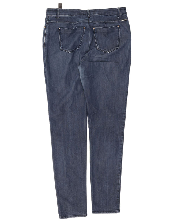 Marks & Spencer Dame Skinny Jeans UK 16 Large W34 L31 Navy Blue Elastan