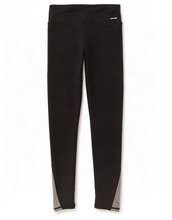 Adidas Dame Dri Fit Leggings UK 8/10 Small Black Colourblock Polyester