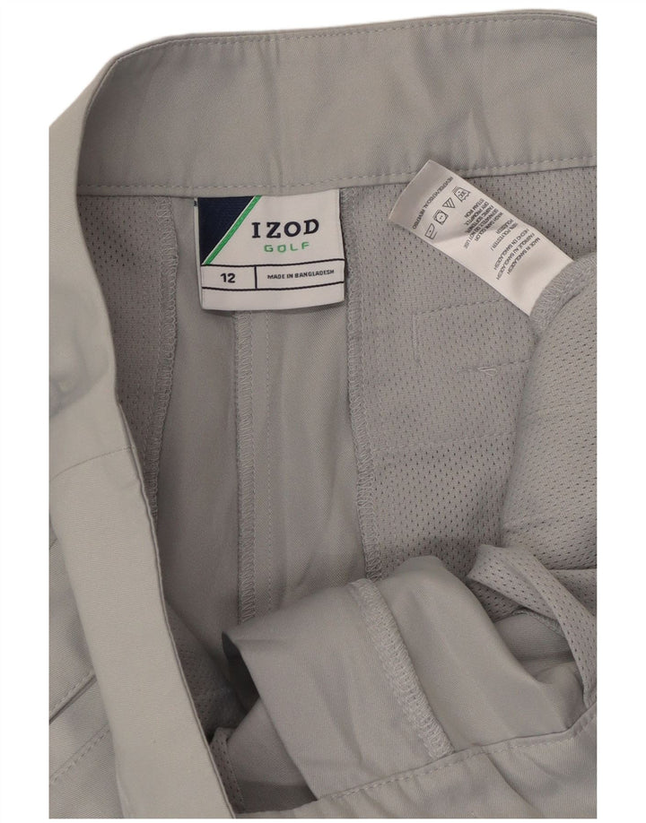 Izod Dame Golf Chino Shorts US 12 Large W36 Grå Polyester