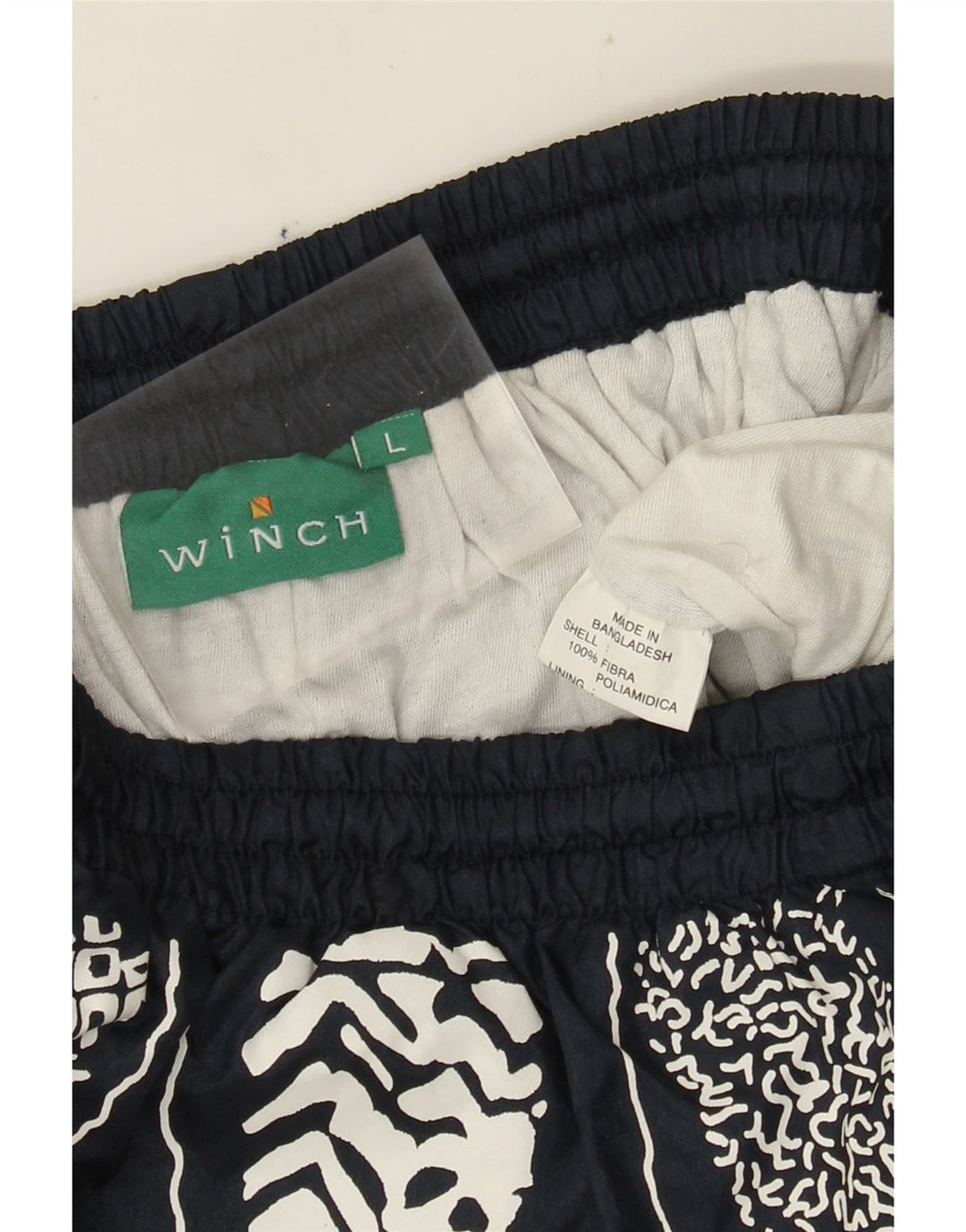Vintage drenge abstrakt mønster sportsshorts 11-12 år store marineblå