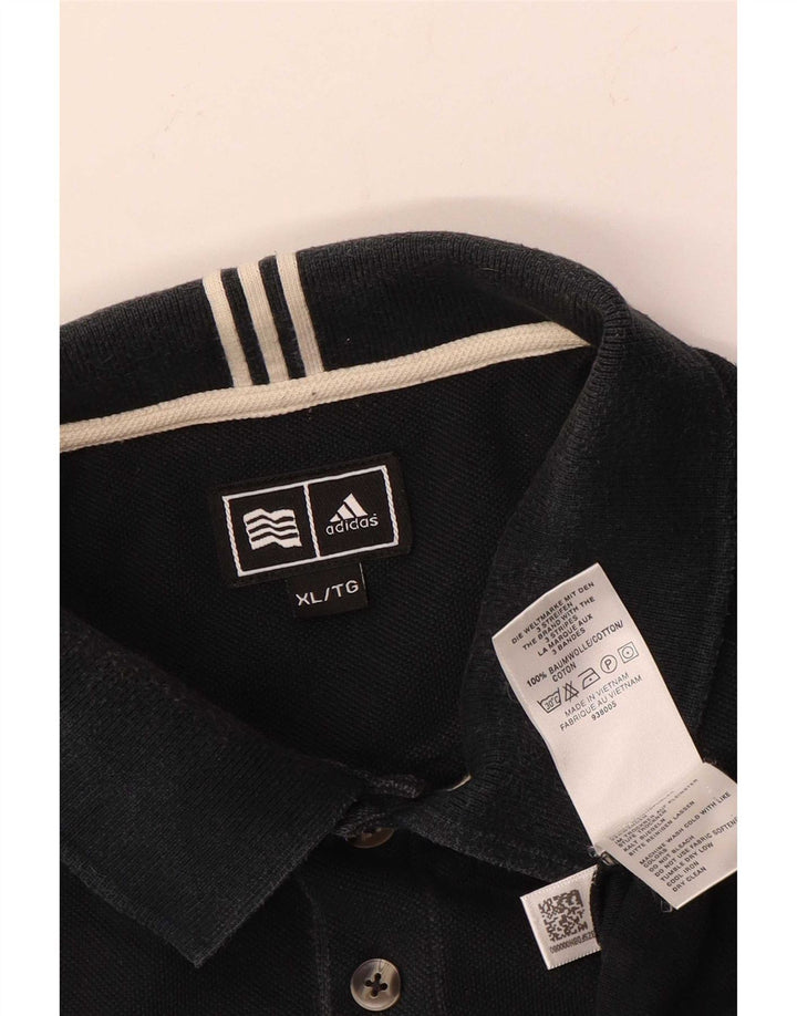 Adidas herre poloshirt XL sort bomuld