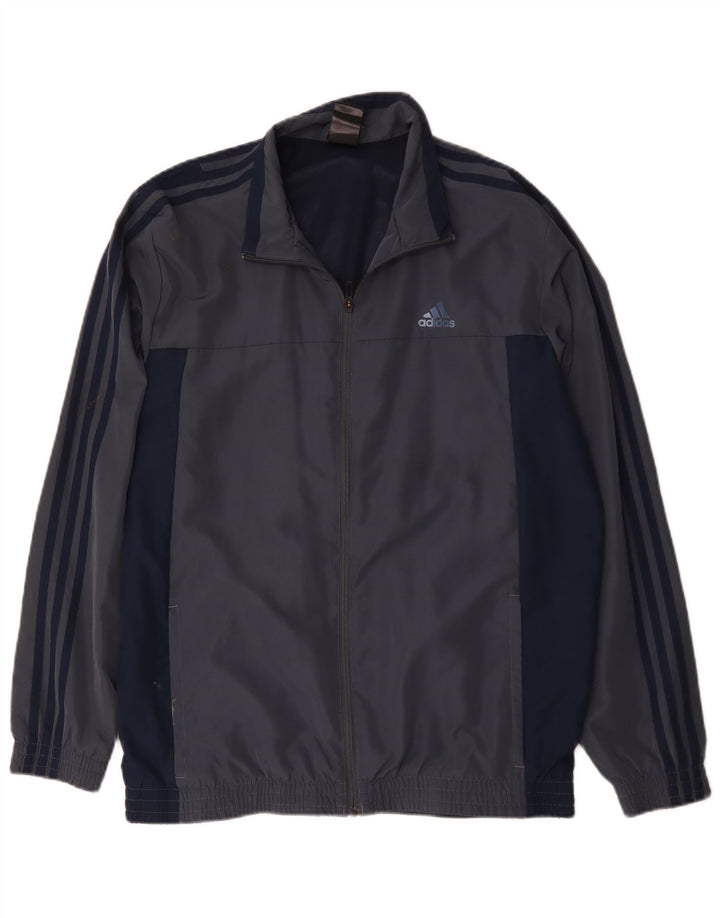 Adidas Træningsdragt til mænd Topjakke UK 42/44 Stor marineblå polyester