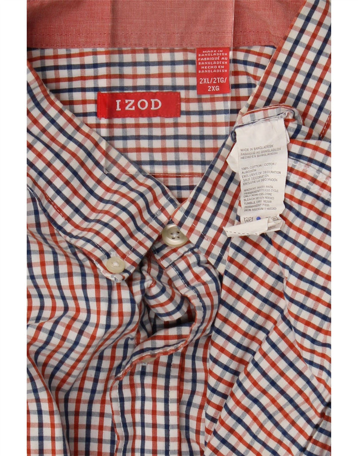 Izod Herreskjorte 2XL Flerfarvet Gingham Bomuld