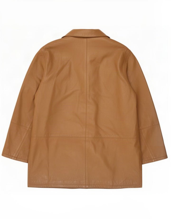 Vintage dame læderjakke IT 48 XL Beige