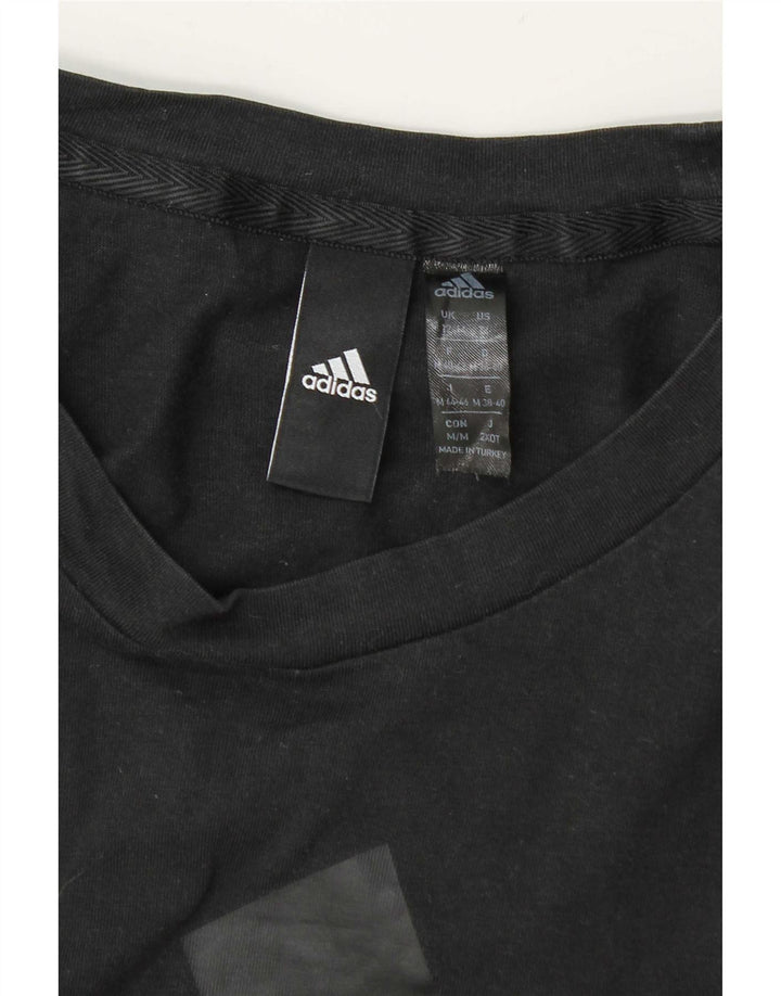 Adidas grafisk T-shirt top til kvinder DK 12/14 mellemgrå