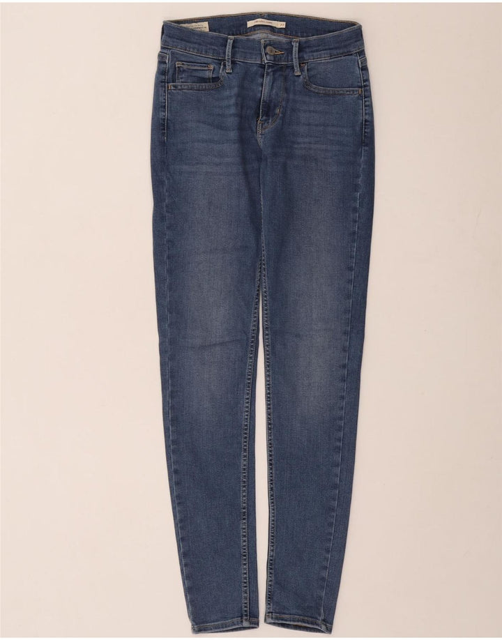 LEVI'S Dame 710 Super Skinny Jeans W27 L30 Blå Bomuld