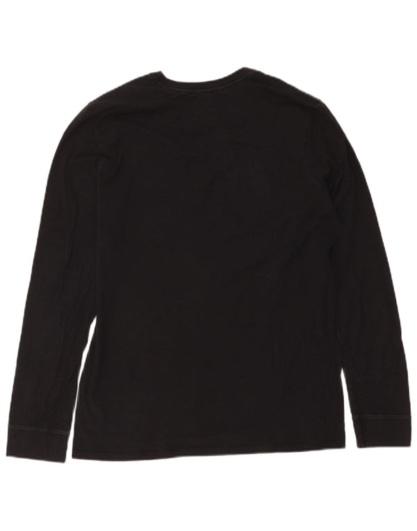 Nike Herre Athletic Fit Grafisk Top Langærmet Medium Sort Bomuld