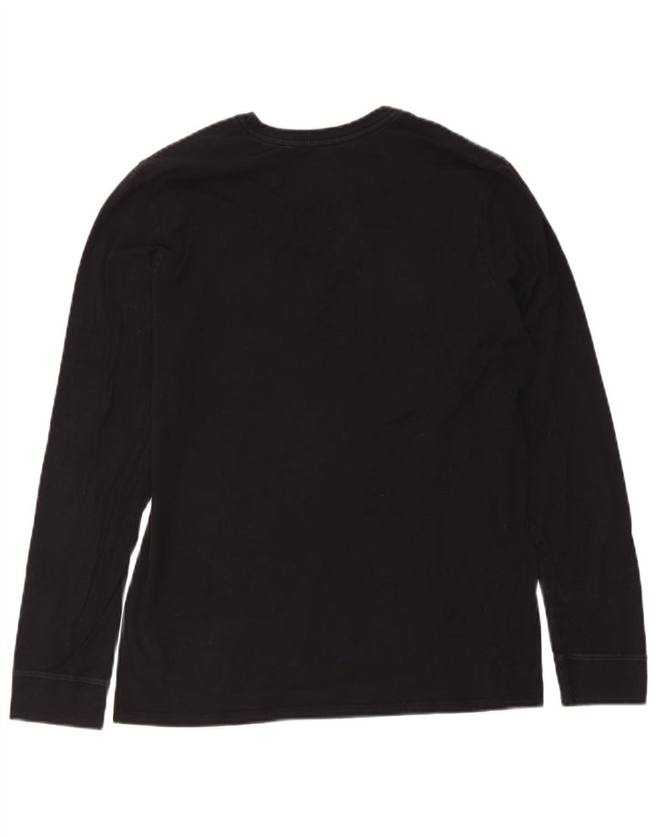 Nike Herre Athletic Fit Grafisk Top Langærmet Medium Sort Bomuld