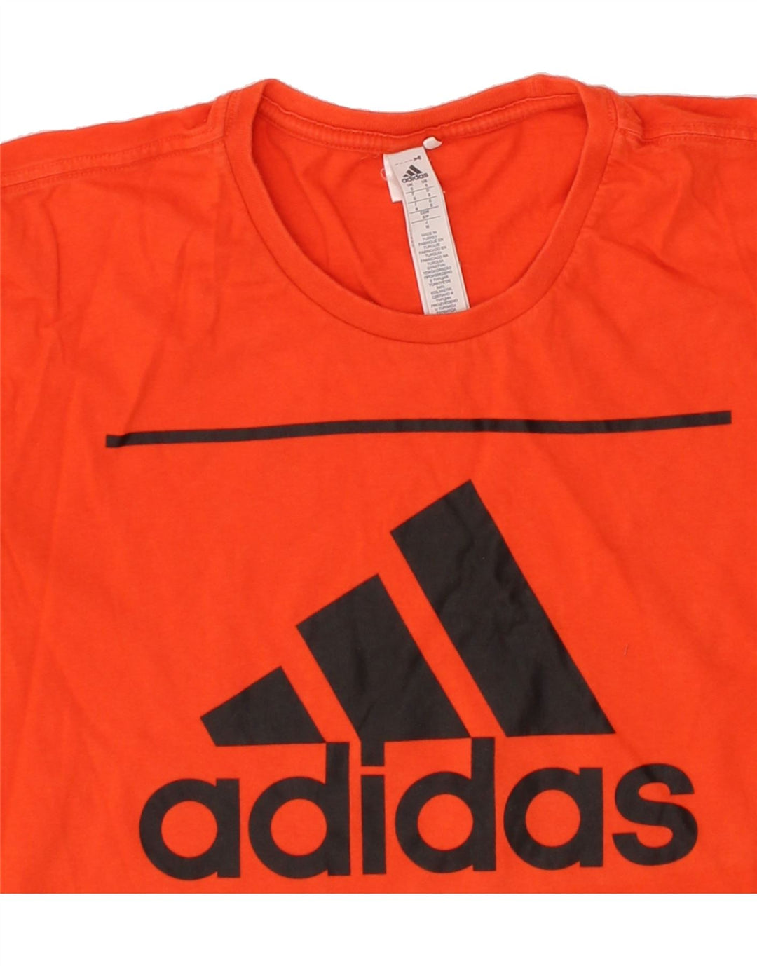 ADIDAS Mens Graphic T-Shirt Top Small Orange Cotton Vintage Adidas and Second-Hand Adidas from Messina Hembry 
