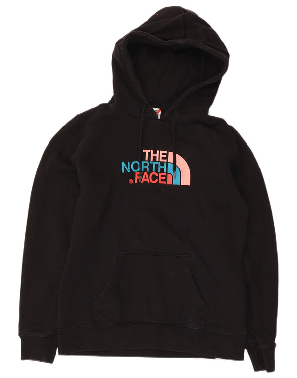 The North Face Womens Graphic Hoodie Jumper UK 14 Medium Black Cotton