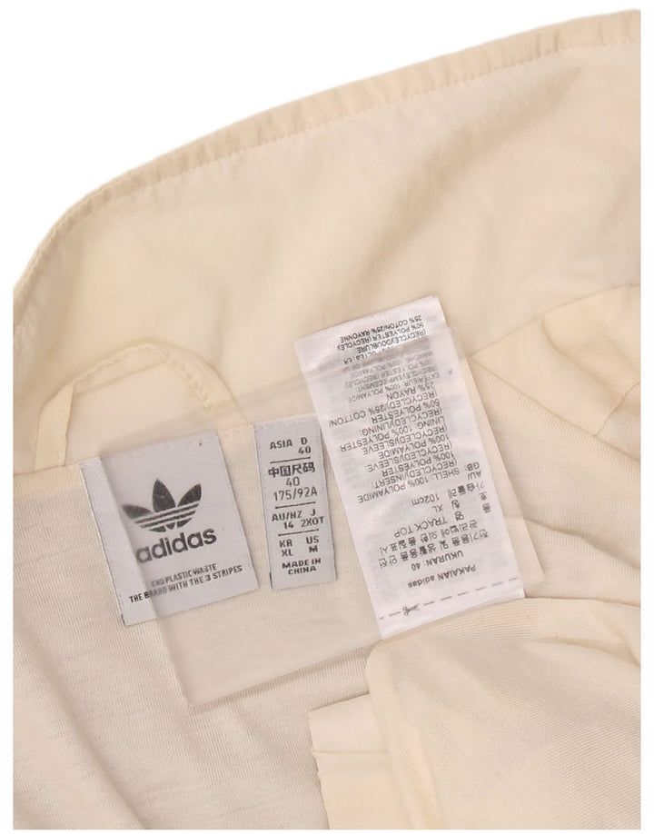 Adidas Grafisk træningsdragt topjakke til kvinder UK 14 Large Off White Polyamid