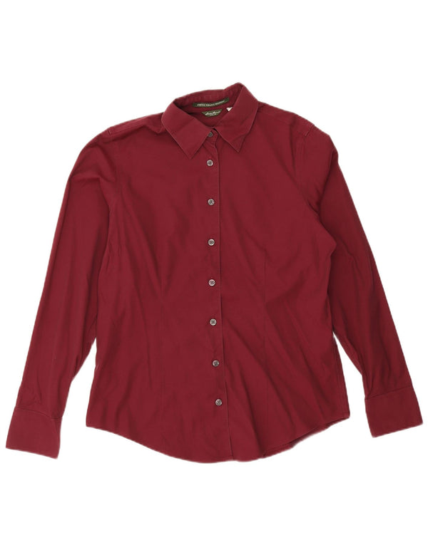 Eddie Bauer Dameskjorte UK 10 Lille Bourgogne Bomuld