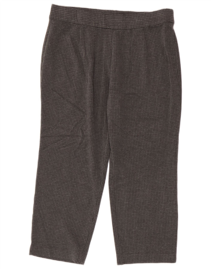 Marks & Spencer Womens Cropped Trousers UK 16 Large W34 L23 Grey
