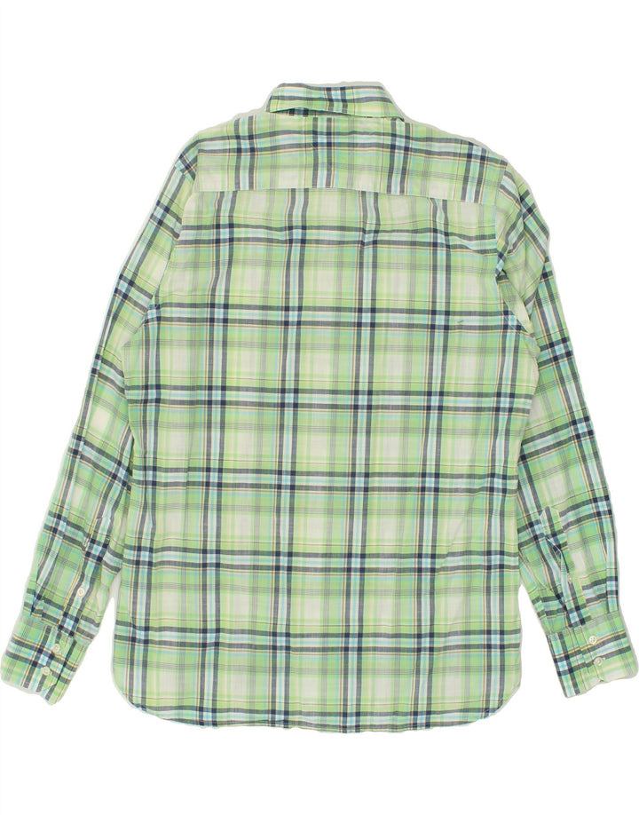 TOMMY HILFIGER Mens Shirt Small Green Check Cotton Vintage Tommy Hilfiger and Second-Hand Tommy Hilfiger from Messina Hembry 