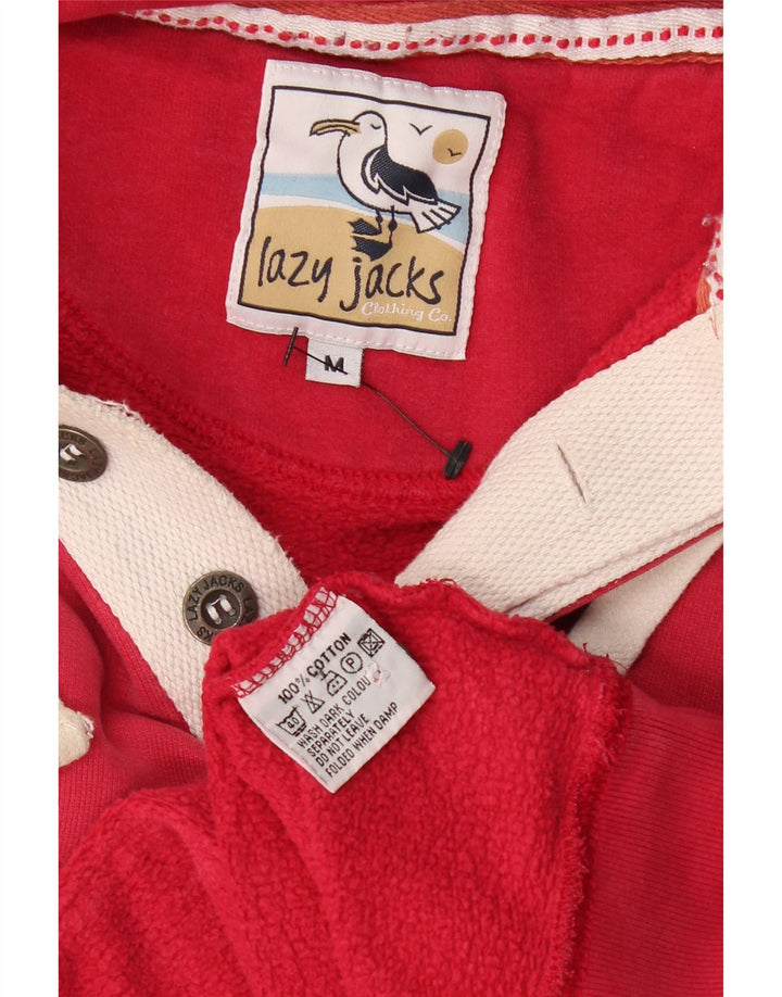 VINTAGE Grafisk hættetrøje til mænd Medium rød bomuld