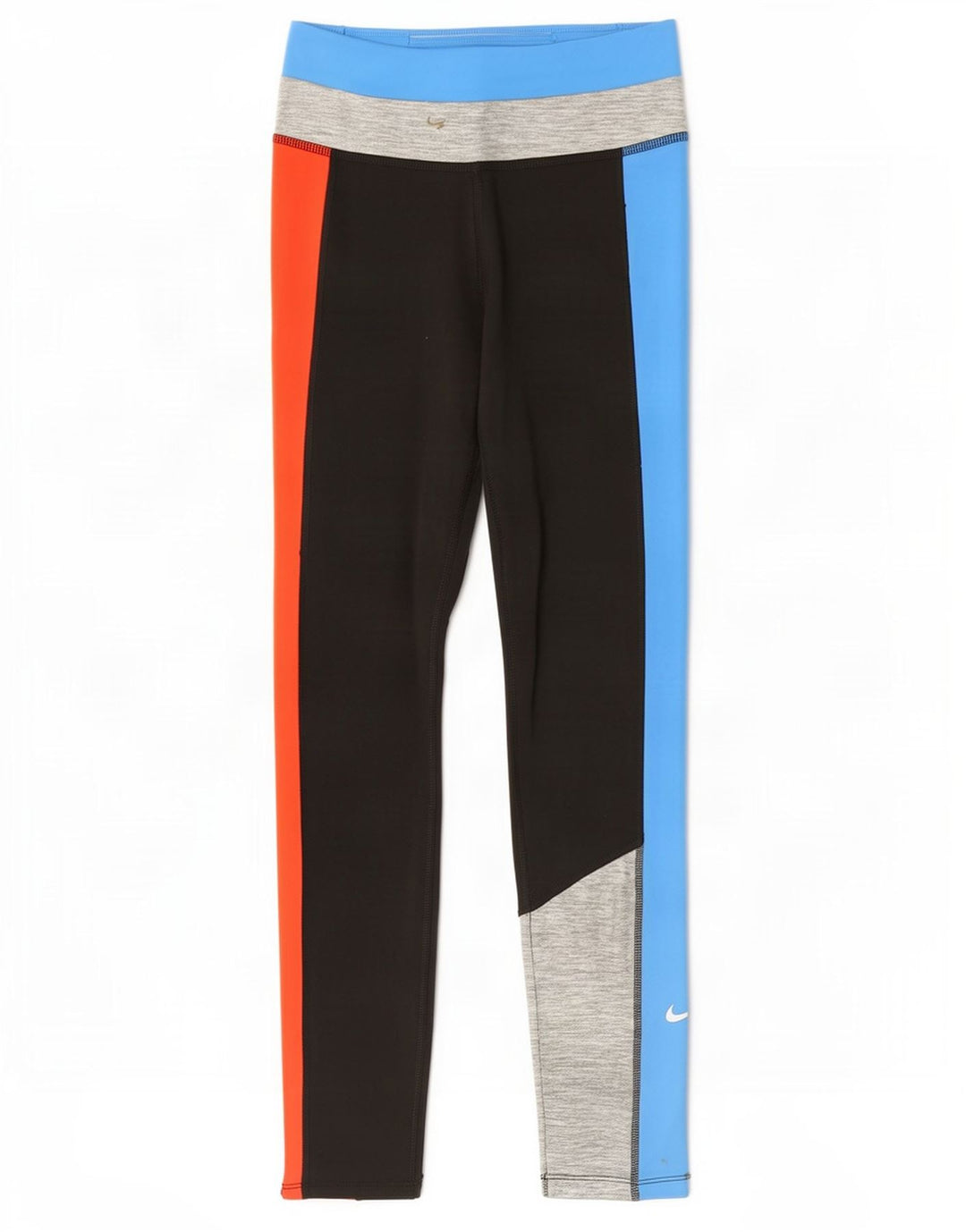 Nike Dame Dri Fit Leggings UK 10 Small Multicolor Colourblock