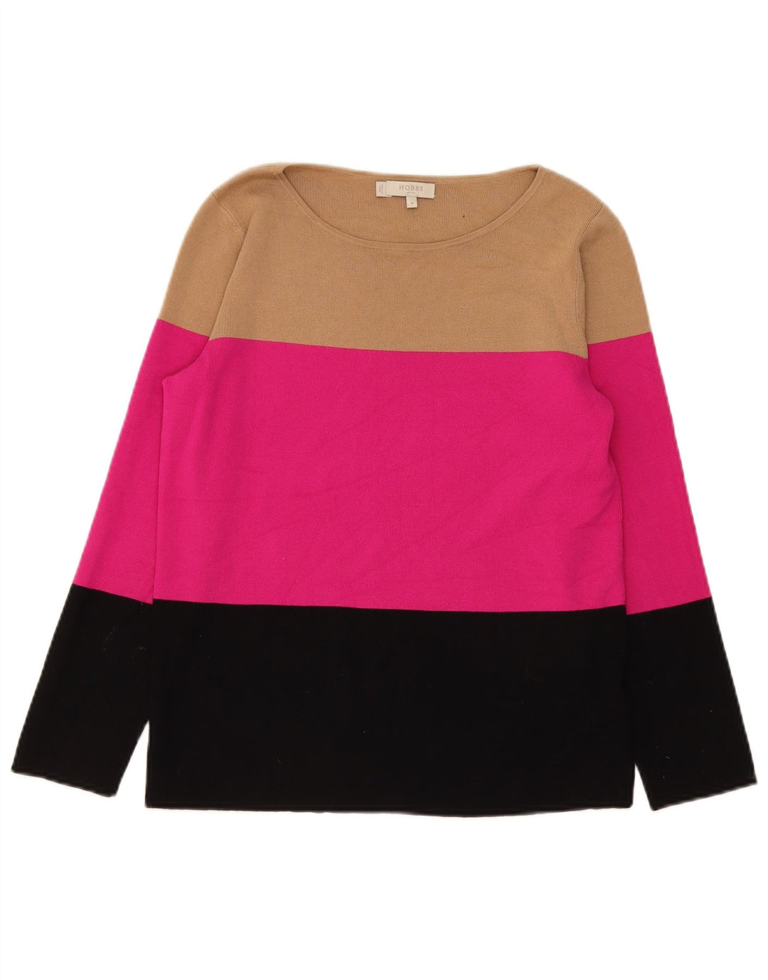 Hobbs Dame Boat Neck Jumper Sweater UK 14 Medium Flerfarvet