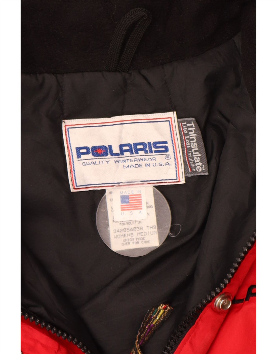 POLARIS vindjakke til kvinder UK 12 Medium Rød Colourblock Nylon