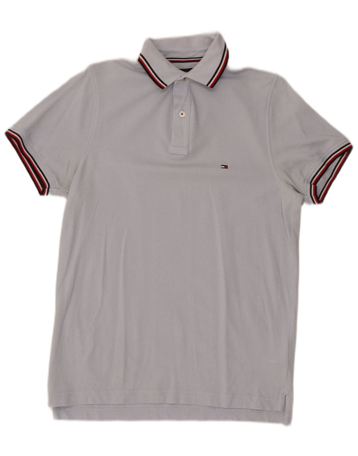 TOMMY HILFIGER Slim Fit poloshirt til mænd Lille blå bomuld