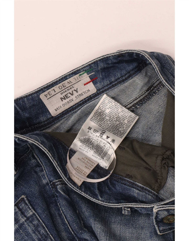 Diesel Dame Nevy Slim Jeans W30 L34 Blå Bomuld