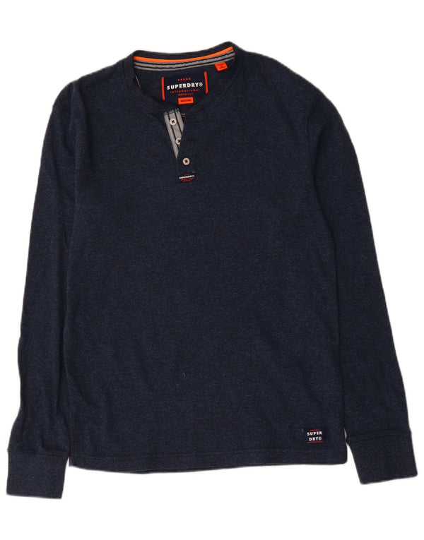 Superdry Herre Top Langærmet Medium Marineblå Bomuld