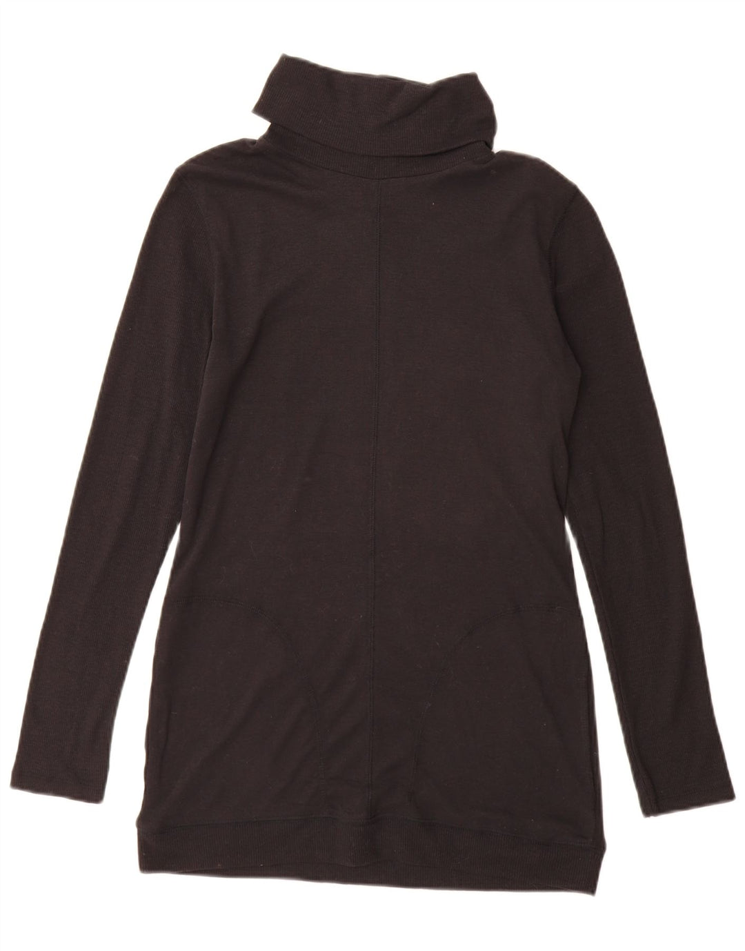 Marks & Spencer Dame Longline Roll Neck Jumper Sweater UK 10 Small Black
