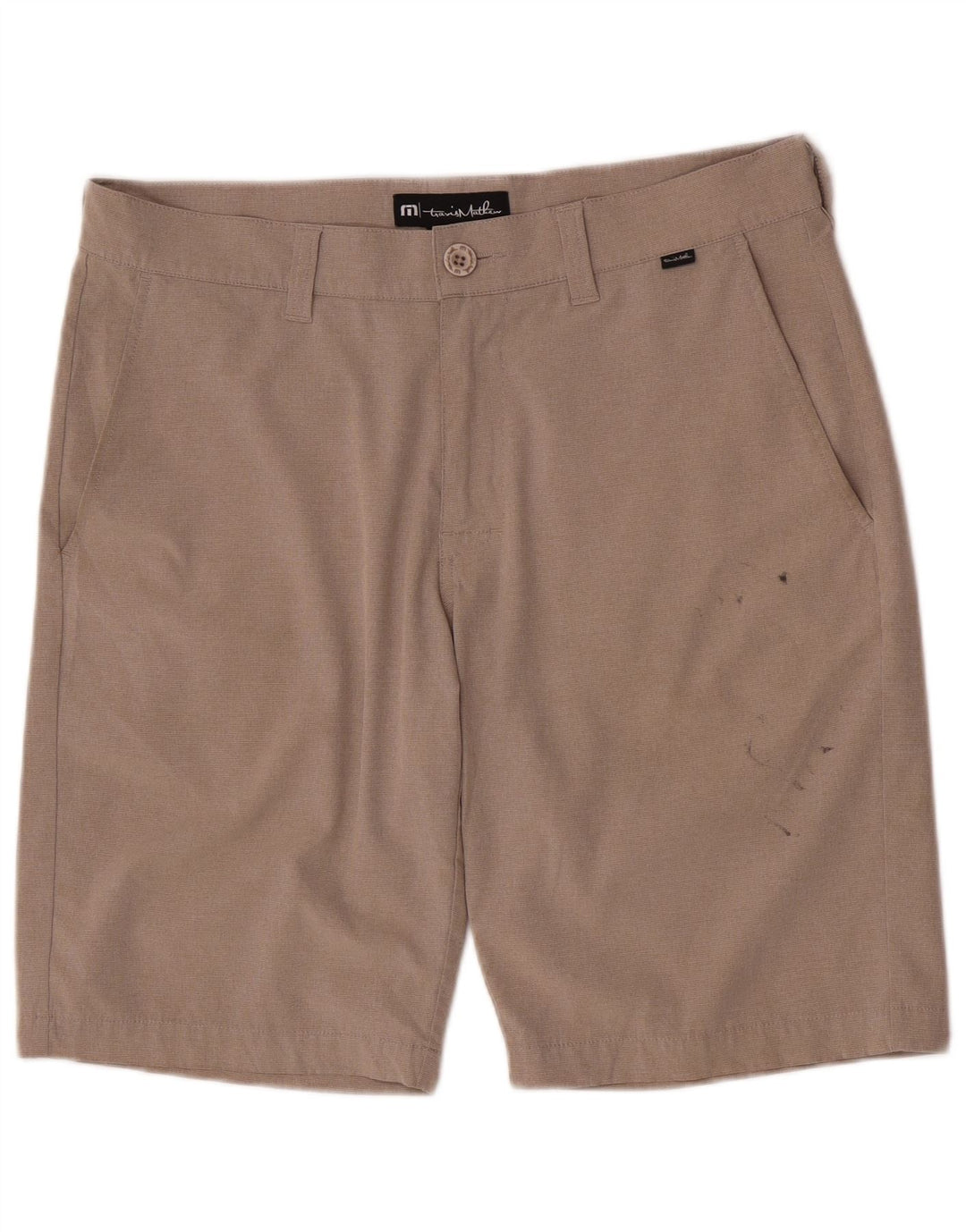 Travis Mathew Herre Regular Fit Chino Shorts W32 Medium Beige Polyester