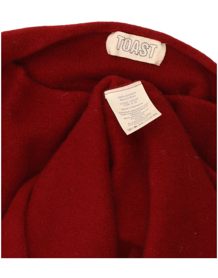 Toast Dame Boat Neck Jumper Sweater Small/Medium Rød Uld