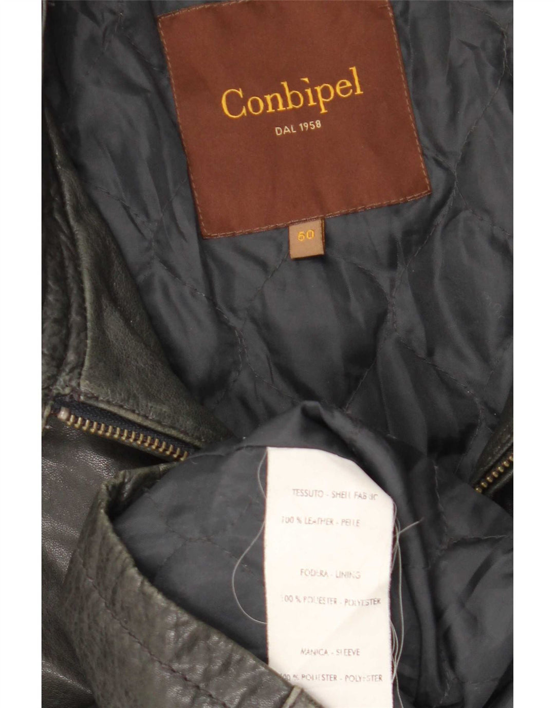 Conbipel Dame Biker Jacket IT 54 2XL Sort Læder