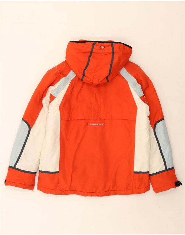 Diadora Pige Hætte Skijakke 11-12 År Rød Colourblock Nylon