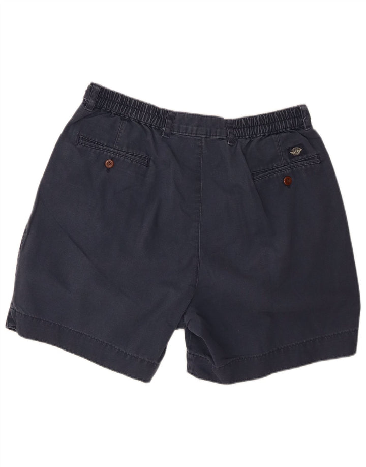 DOCKERS Herre Pegged Chino Shorts W34 Large Navy Blue Bomuld