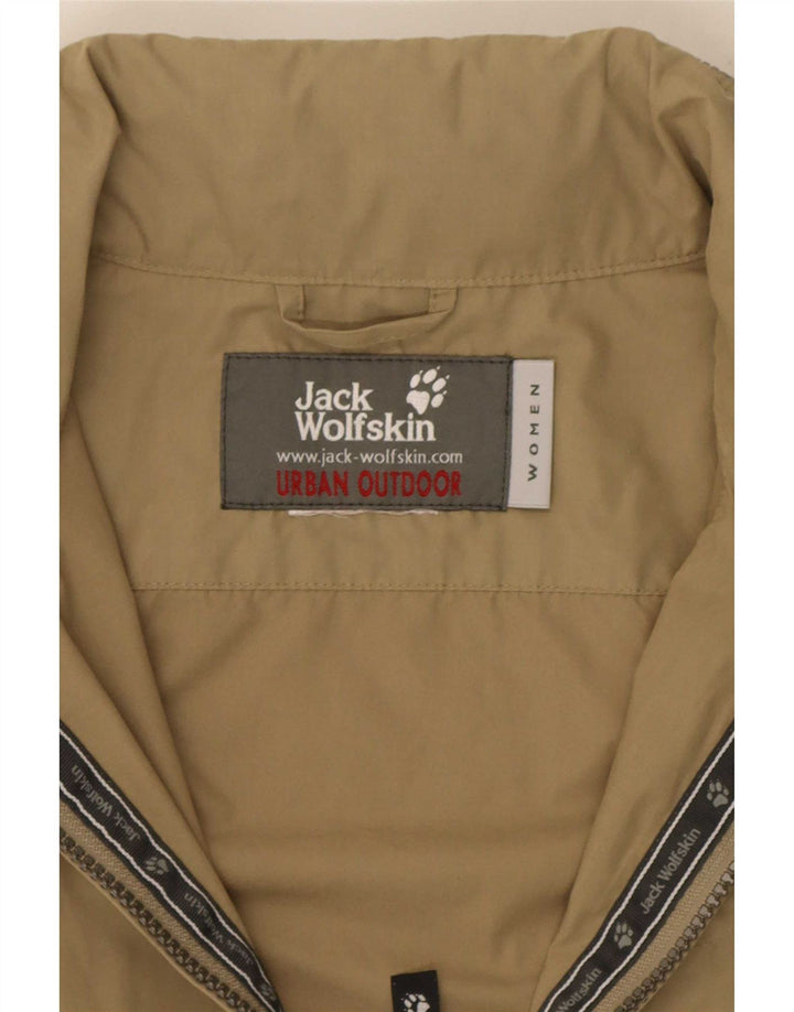 Jack Wolfskin Dame Hooded Bomber Jacket UK 16 Large Khaki