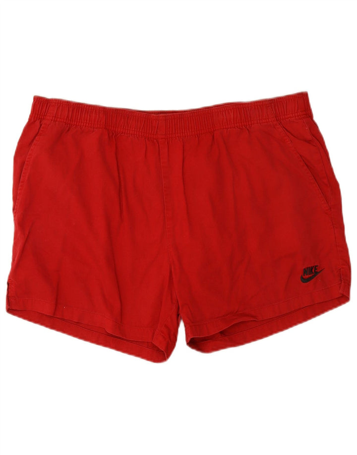 NIKE Mens Sport Shorts Large Red Cotton