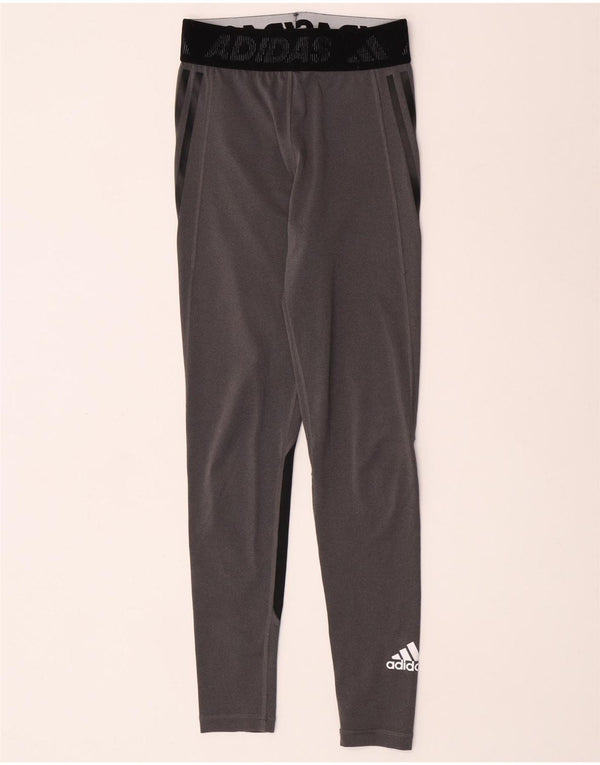 Adidas Dame Primegreen Graphic Leggings UK 8/10 Small Grey Colourblock