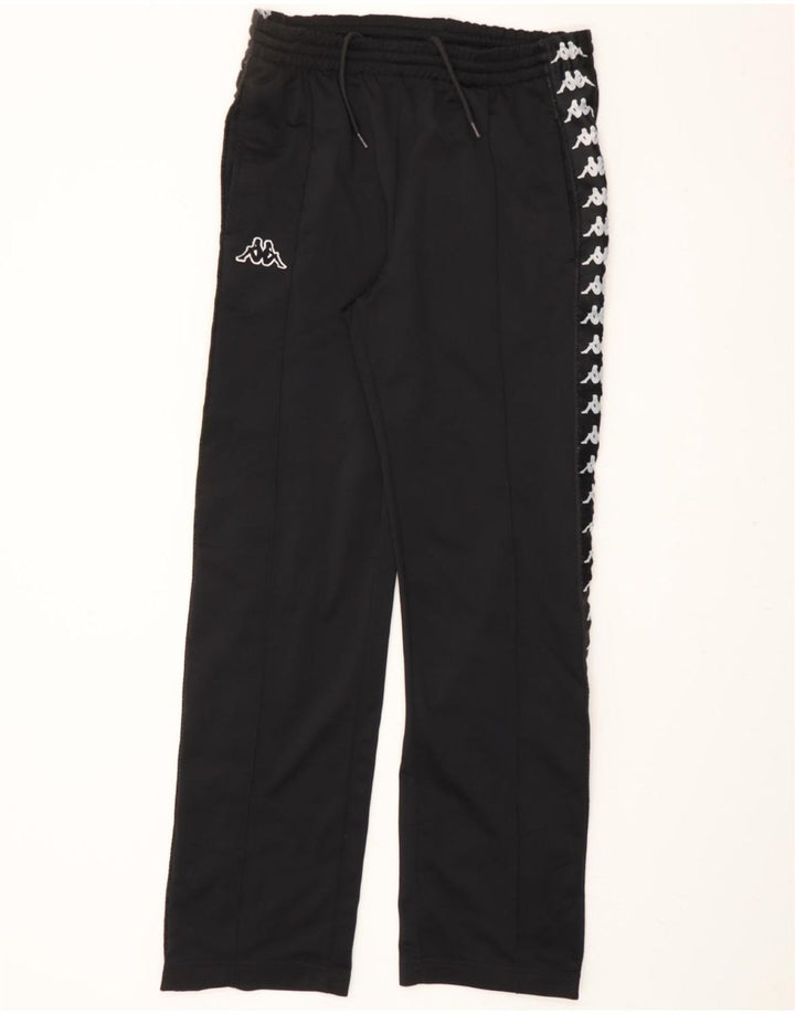 KAPPA Mens Graphic Tracksuit Trousers XS  Black Polyester Vintage Kappa and Second-Hand Kappa from Messina Hembry 