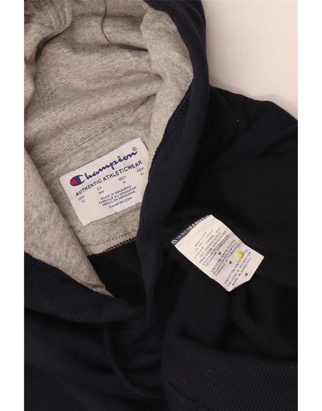 Champion Herre Regular Fit Hoodie Jumper Medium Navyblå Bomuld