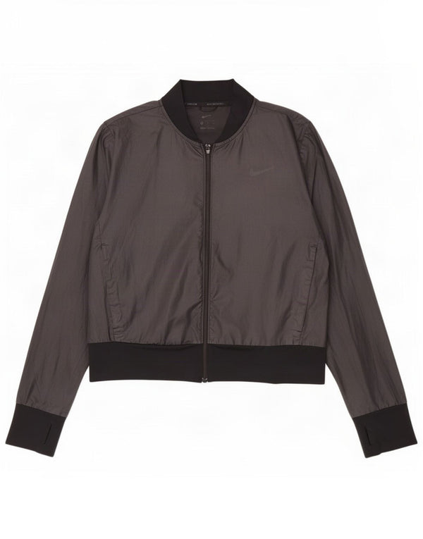 Nike Grafisk træningsdragt topjakke til kvinder UK 14 Medium Sort Polyester
