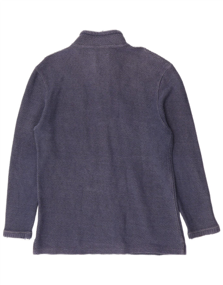 Weird Fish Herre Zip Neck Sweatshirt Jumper Large Navy Blue