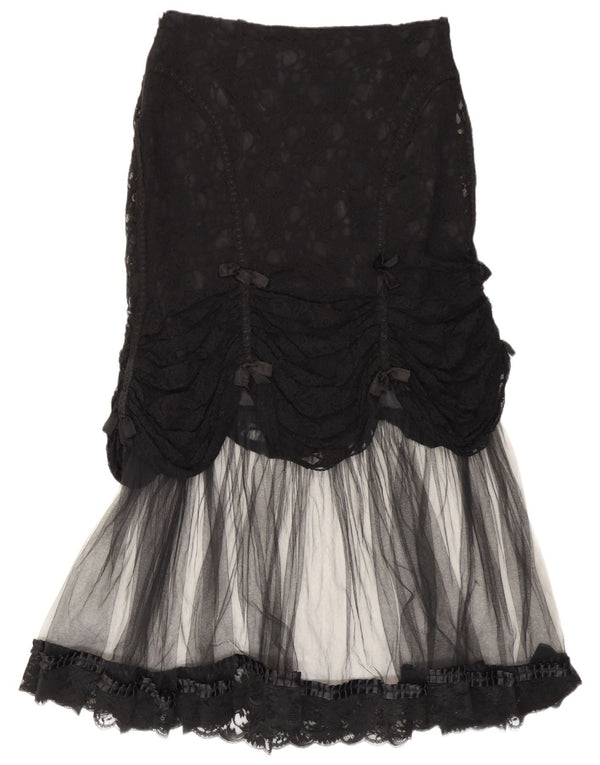 Laughing Vampire Dame Mermaid Skirt UK 14 Large W34 Black Gothic