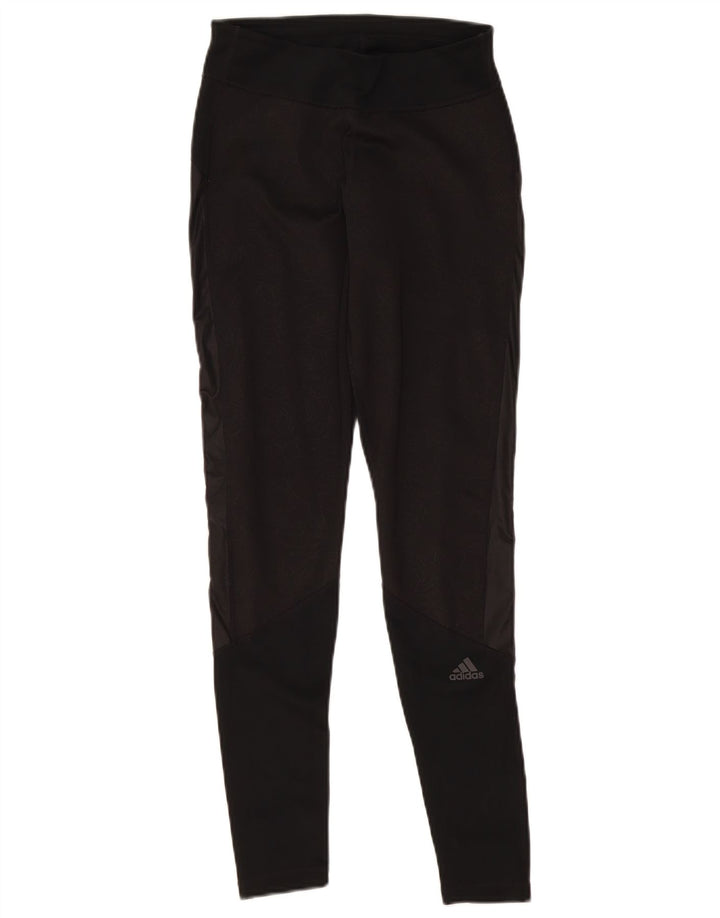 Adidas Womens Leggings UK 8/10 Small Black Floral