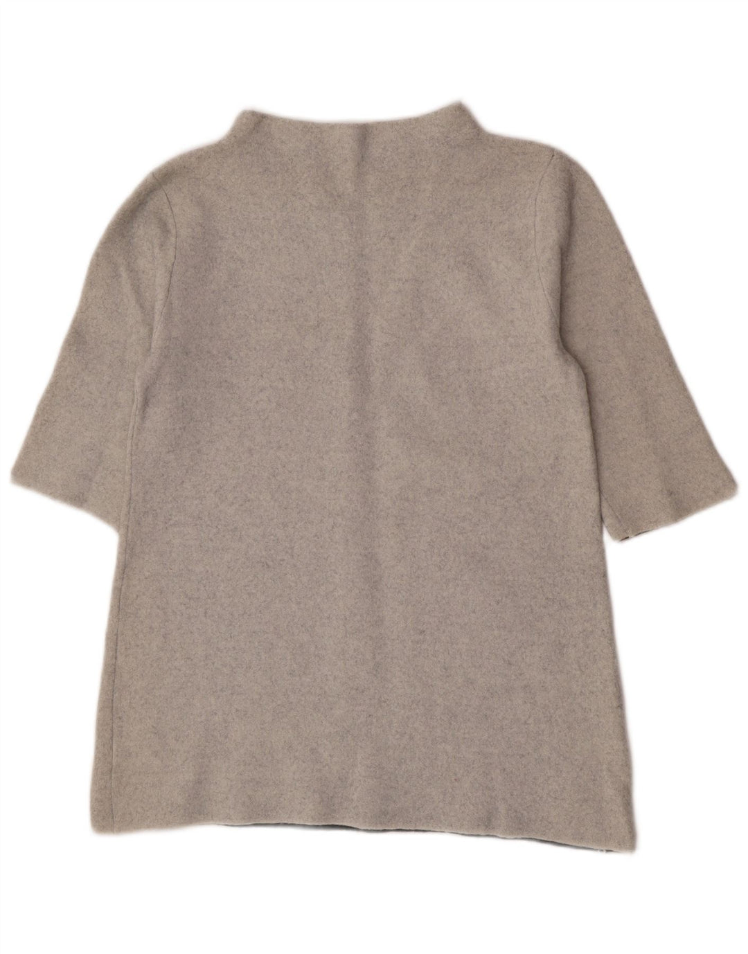Toast Dame Kortærmet Turtle Neck Jumper Sweater UK 14 Medium Grey Uld