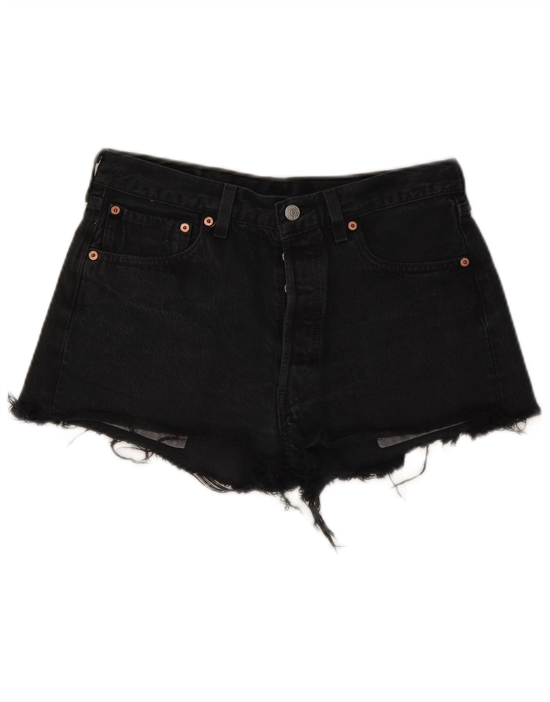 Levi's Womens 501 højtaljede denimshorts W33 Large Black