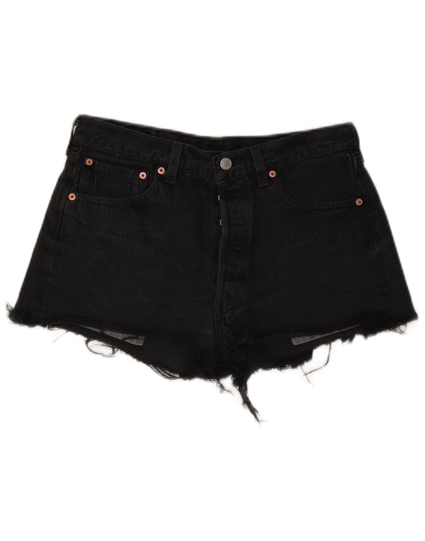 Levi's Womens 501 højtaljede denimshorts W33 Large Black