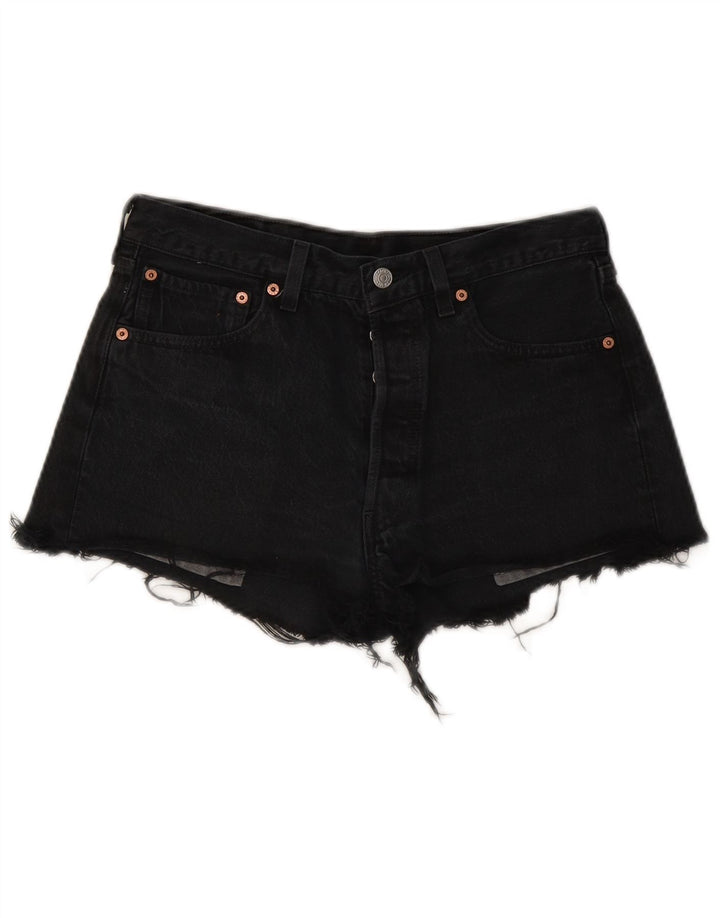 Levi's Womens 501 højtaljede denimshorts W33 Large Black