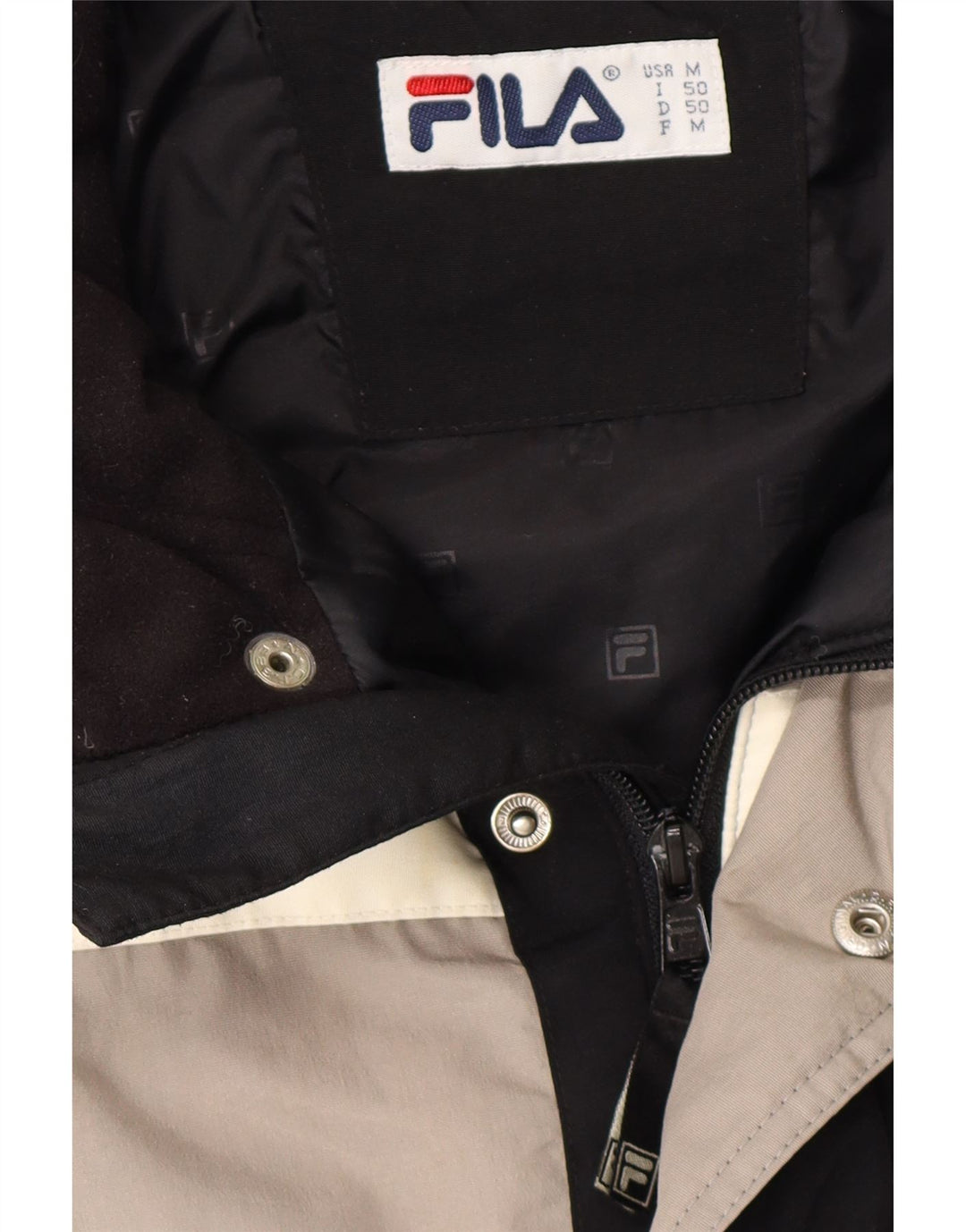 FILA Polstret jakke til mænd UK 38 Medium Sort Colourblock Polyamid