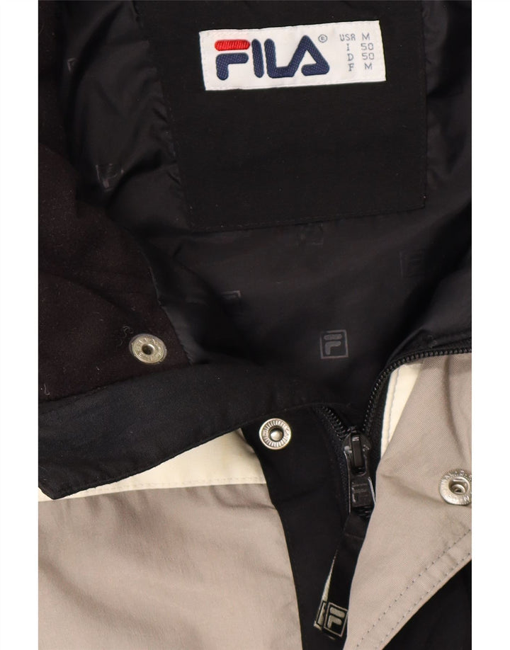 FILA Polstret jakke til mænd UK 38 Medium Sort Colourblock Polyamid